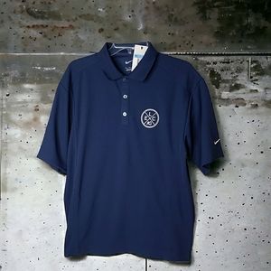 Nike Golf Tournament Club Pro University Polo Logo Dri Fit Classic Medium Polo